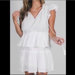 White ruffle dress